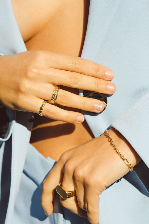 L'AMOUR PINKY RING ZILVER